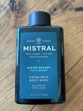 Mistral Men's Body Wash ALPINE BRANDY Pin Et Brandy Extra-Rich 10.14 oz. NEW gel